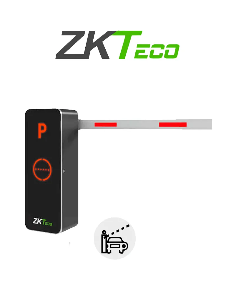 Barrera vehicular ZKTeco BGM1030L con brazo recto de 3 metros
