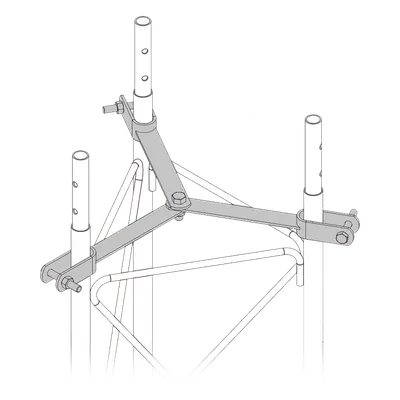 Brida de Sujeción para Retenida / Compatible Torre STZ45 / Acero Galvanizado Electrolítico / Tornillería Grado 5