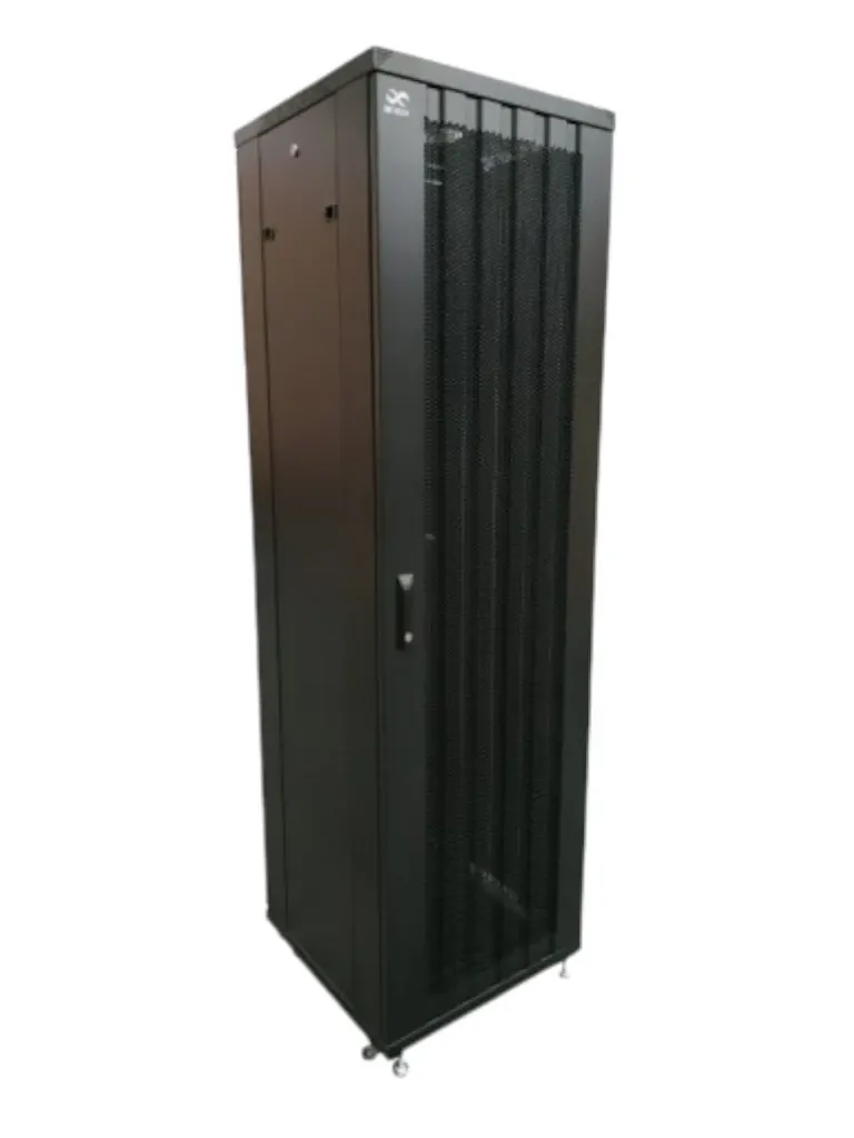 SBE TECH SBE-GNL42URV800 Gabinete de piso de 800 mm de ancho, 1000 mm de profundidad y 42UR de alto (7 pies), puerta delantera ventilada y 2 puertas traseras ventiladas