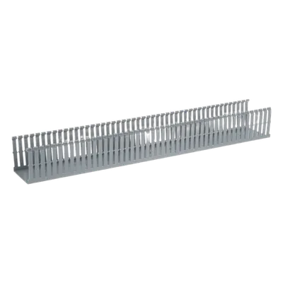 Canaleta ranurada PANDUIT FC3X4LG2 de PVC, 82.6 mm, gris