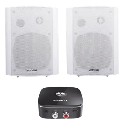 Sistema de Altavoces Amplificados / 2x20W RMS a 8Ω / Bluetooth / Woofer 5'' / Tweeter 1.5'' / Montaje en Pared / Respuesta 80 Hz-18 kHz