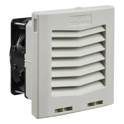 Ventilador con Filtro de Montaje Lateral / Flujo de Aire 35 CFM (59 m³/h) / 115 Vca / IP54 / RAL 7035