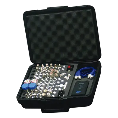 Kit de Adaptadores RF / 74 Piezas / Frecuencia 6 GHz / Estuche con Bisagras / Incluye Probador y Cables