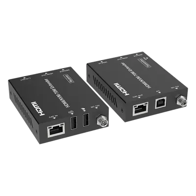 Extensor HDMI con KVM / 4K2K@60Hz / 4:4:4 / 18 Gbps / 70 m (229.7 ft) / HDR / PoC Bidireccional / USB 1.1 / Audio 3.5mm