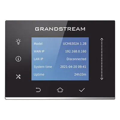 Conmutador IP-PBX Grandstream UCM6302A para 500 usuarios y 75 llamadas
