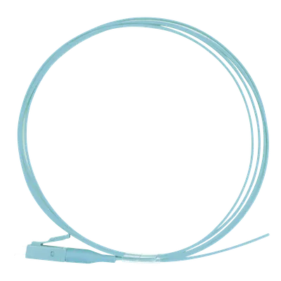Pigtail de Fibra Óptica / LC UPC Simplex / OM3 50/125 / PVC / 1 m (3.28 ft) / Aqua