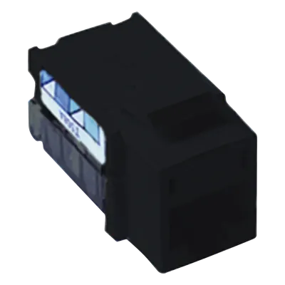 Jack RJ45 Lutron CON1PC6BL Cat 6 negro para marco Claro