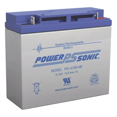 Batería de Respaldo AGM/VRLA / 12V / 18 Ah / Terminales NB / Vida Útil 5 Años / Libre de Mantenimiento