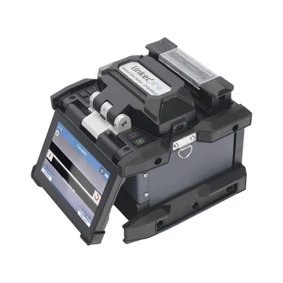 Fusionadora de Fibra Óptica / Alineación por Núcleo / 6 Motores / 5 s por Empalme / 360 Empalmes por Carga / GPS con SIM / 4G y Nube / Pantalla Táctil 5"