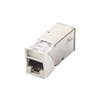 Jack Cat6A SIEMON Z6A-S02B blindado, blanco y de montaje híbrido