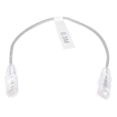 Cable de parcheo slim Cat6 LINKEDPRO LP-UT6-030-GY28 de 30 cm