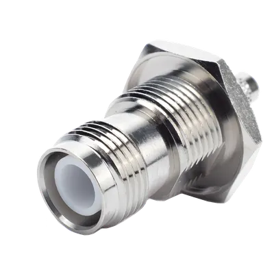 Conector TNC Hembra Inverso / Chasis Anillo Plegable / Cable RG-58/U / Bronce Niquelado / Contacto Oro