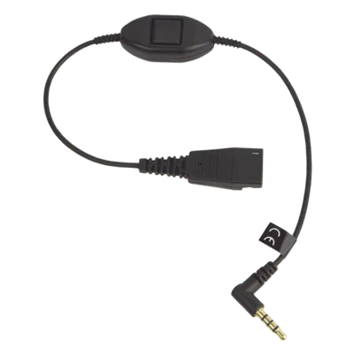 Cable QD a 3.5 mm JABRA MOBILE-QD-35MM-S con Push-to-Talk