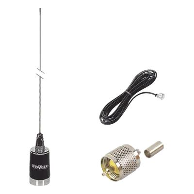 Antena móvil VHF HUSTLER KIT-LMG150 de 3 dB y 130 cm
