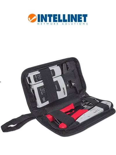 Kit de herramientas para red INTELLINET 780070 con probador RJ45