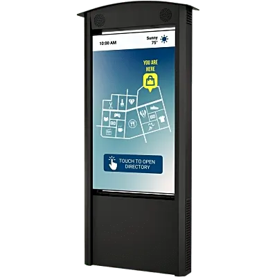 Kiosko Vertical de 55" Xtreme High Bright Outdoor Display / Full HD 1080p / IP66 Display + IP55 Cabinet / Acero Inoxidable y Aluminio / Resistente a Vientos 135 mph / Opción Parlantes 100W / Touch IR 10 Puntos Opcional