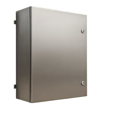 Gabinete IP66 / Acero Inoxidable / 600x600x250 mm (23.6x23.6x9.8 in) / Placa Galvanizada / 50 kg Carga