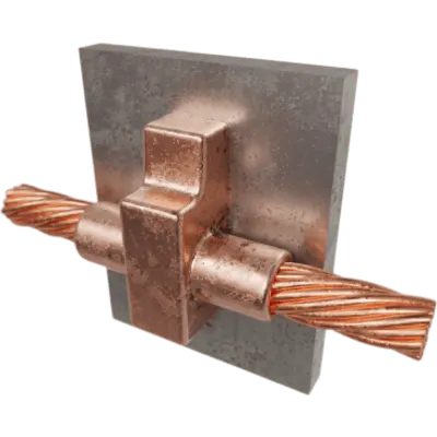 Molde para soldadura exotermica cable de paso vertical cal. 2  a Placa Vertical.