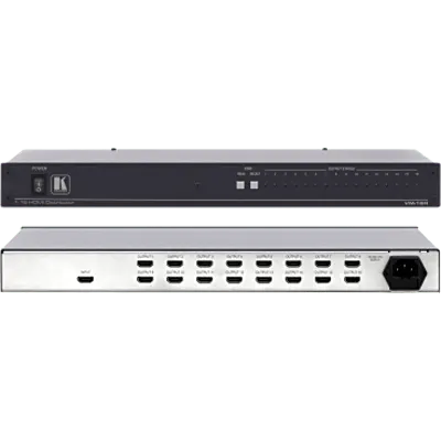 Distribuidor Amplificador HDMI 1:16 | Tasa de Datos 6.75 Gbps | HDCP Compliant | Soporta Deep Color, x.v.Color, Lip Sync y CEC | Deja Pasar 3D | Ecualización y Re-Klocking | I-EDIDPro | LED Indicadores de Salida Activa | Alimentación Univers