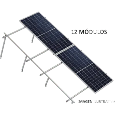 Sistema de montaje solar BASEL KITBASEL2X6 para losa plana, 8 módulos