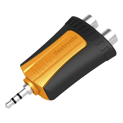 Adaptador de audio SEETRONIC MMJ3-2RF de 3.5 mm a 2 RCA