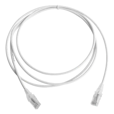 Patch Cord Cat6 UTP / 28AWG / 4.0mm / 7 Pies (2.1m) / CM-LS0H / Blanco / Bulk
