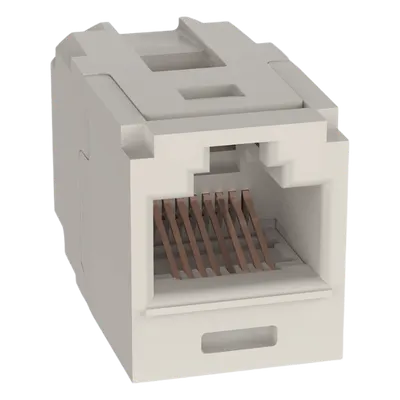 Módulo Acoplador / Cat 6 / RJ45 a RJ45 / Mini-Com / 50 μin Oro / -10°C a 65°C / 2500 Ciclos / Blanco Mate