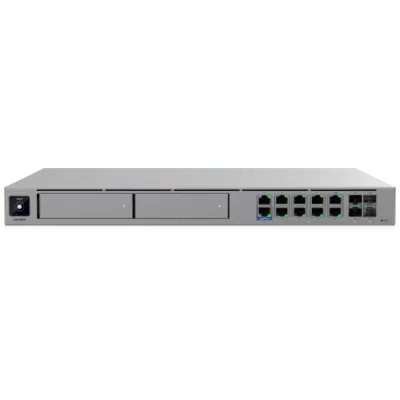 Cloud Gateway Empresarial / IDS/IPS 25 Gbps / 750+ Dispositivos / 8 Puertos 10GbE / WAN 25G SFP28 / 2 Bahías NVR 3.5" / Multi-WAN 8 Enlaces / Rack 1U