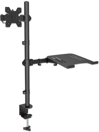 Soporte de escritorio OEM LMG25-NB para monitor y laptop ajustables