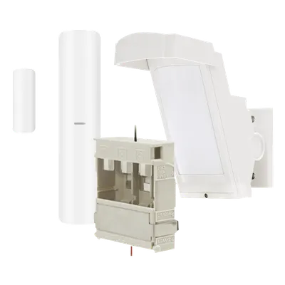Detector PIR Volumétrico / Exterior 100% / 12 m (39.4 ft) a 85° / Inalámbrico / Montaje 2.5 - 3 m (8.2 - 9.8 ft) / Antimascota / Transmisor AXPRO Incluido