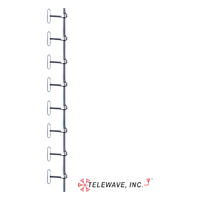 Antena Base UHF / 8 Dipolos / 406-512 MHz / 7/12 dBi / 500W / Resistencia Viento 241 km/h