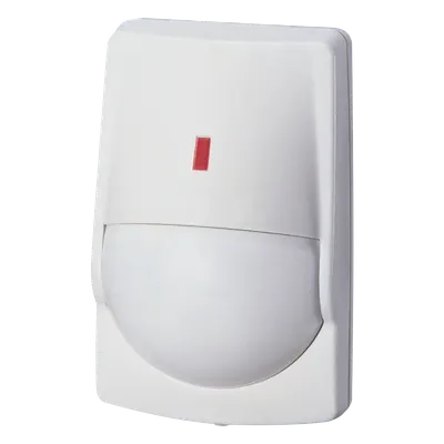 Sensor de Movimiento PIR / Uso en Interior/ Inmunidad a Mascotas / 40' X 40' Cobertura / Compatible con cualquier panel de alarma / Alambrico