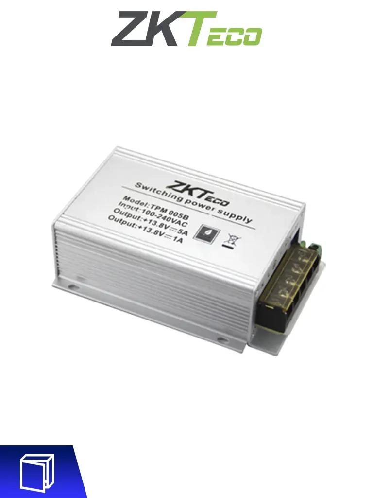 Fuente de poder ZKTeco TPM005B para paneles InBio, salida de 13.8 V