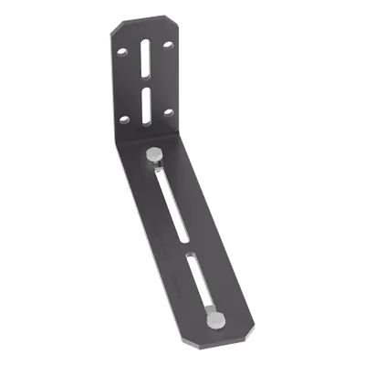 Soporte en L / Montaje Pared o Gabinete / Canaletas 6x4 y 4x4 / Acero Negro / 8.88 x 2 pulgadas