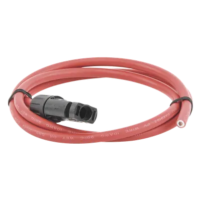 Cable Fotovoltaico / 1 m (3.28 ft) / 10 AWG / MC4-M / Rojo