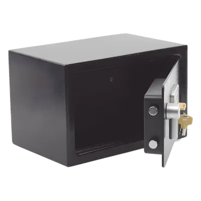 Caja Fuerte Electrónica Compacta / Teclado 3-8 Dígitos / Cerrojos 17 mm / Acero Calibre #9 y #16 / Bloqueo por Intentos Fallidos