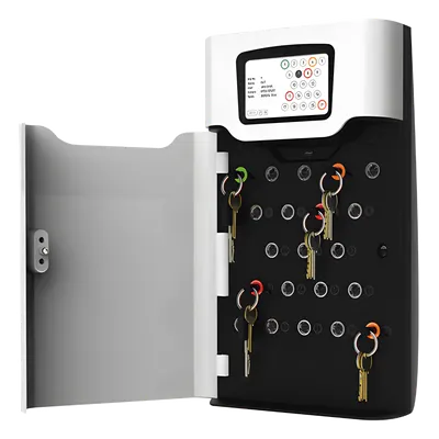 Gabinete Administrador de Llaves / RFID / 21 Llaveros / Pantalla Táctil / Código PIN / Carcasa Aluminio y ABS