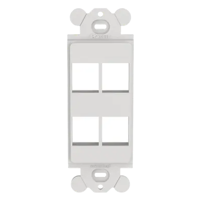 Marco dúplex Panduit NK4RMFWH para 4 módulos keystone, blanco