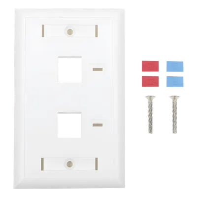 Placa de pared Keystone LINKEDPRO LP-FP-22 de 2 puertos verticales