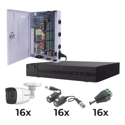 Kit de videovigilancia EPCOM PROFESSIONAL KESTX8T16BGP/A con 16 cámaras 1080p