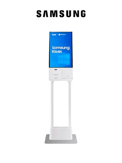 SAMSUNG - Kiosko Interactivo 24" 250 Nits Touch con Sistema Operativo Windows / Base y Pedestal
