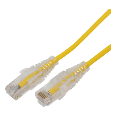 Cable de parcheo LINKEDPRO LP-UT6A-05-YE28 Cat6A de 0.5 m