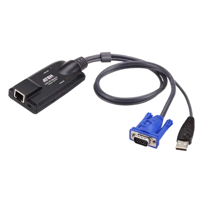 Cable Adaptador KVM / VGA USB / Resolución 1920x1200 / 131 pies (40 m) / Emulación de teclado y mouse independiente