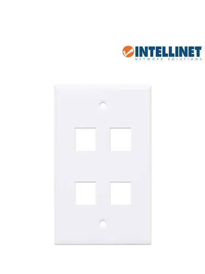 Tapa de salida para pared INTELLINET 163316 de 4 puertos