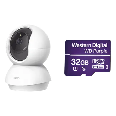 Cámara IP Wi-Fi / 2 Megapixel / Audio Bidireccional / Detección de Movimiento / Micro SD 32 GB / 2.4 GHz