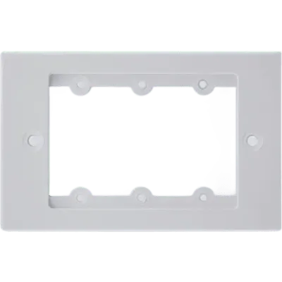Frame para Wall Plate / 1 Gang / Metal / Montaje al Ras / 3 Inserciones USA / Blanco