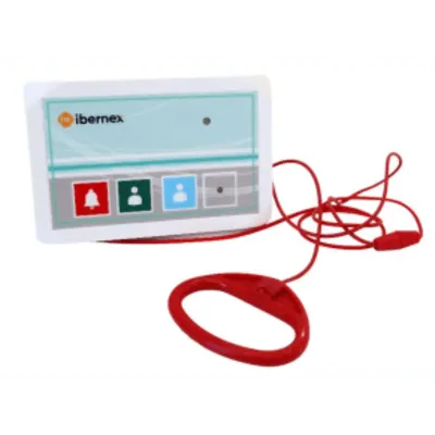 Terminal Inalámbrico de Baño / Botón Alarma-Presencia-Médico / IP65 / 400 m (1312 ft) / POCSAG / Alarma Acústico-Luminosa