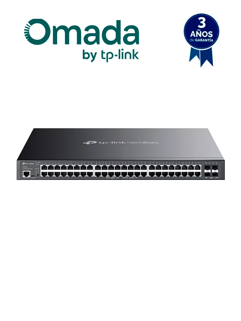TP-LINK - SG3452XP / Switch Jetstream Administrable / 48 Puertos PoE+ 10/100/1000 Mbps RJ45 / 4 Puertos 10GE SFP+ L2+ / Compatible con Administración Centralizada OMADA SDN