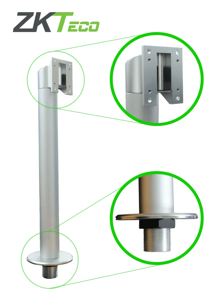 ZKTECO KJZ03 - Soporte de Fijación para Equipos Visible Light / Linea SpeedFaceV5L, ProFaceX y FaceDepot7BL / Acero Inoxidable / Compatible con Nuevos Pedestales FMB03 y FMB01