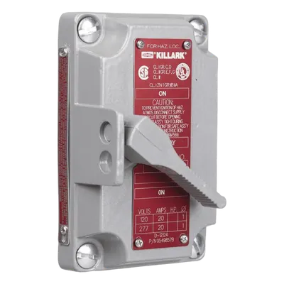 Tapa para Interruptor / 2 Polos / 20 A / 120/277 V CA / Aluminio / NEMA 3,7,9